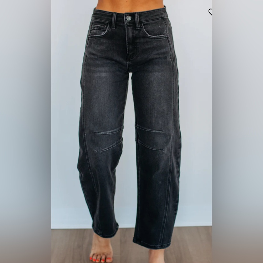 Flying Monkey Black Wide Leg Flare Jeans